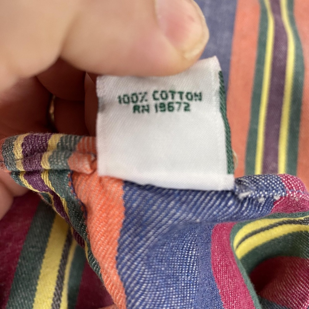 Vintage Polo Ralph Lauren Shirt Mens XL Striped Button Down 90s Preppy Classic - Picture 8 of 13